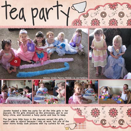 scrapbooking layout ideas. Scrapbook Layout – Tea Party