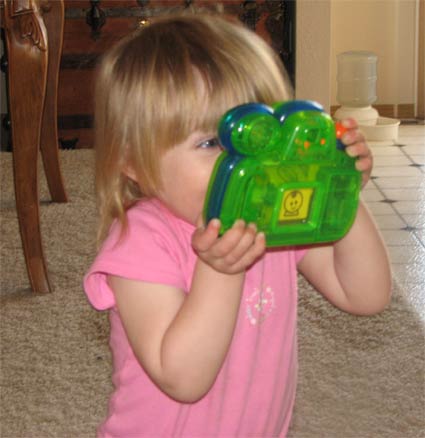 Adrianna takes a picture 