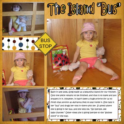 The Island Bus Scrapbook Page