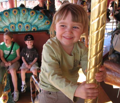 Adrianna on the carousel