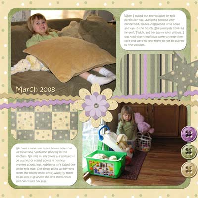 Scrapbook Page Using Template 7 and Kit 1