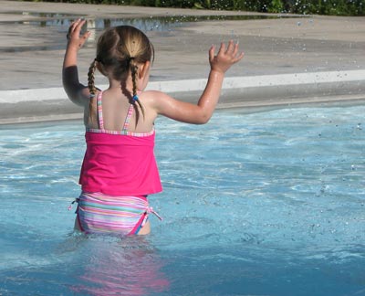 Adrianna at the pool