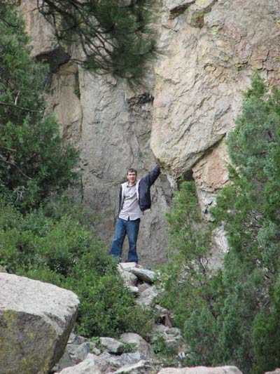 Greg at the base of Devils Tower
