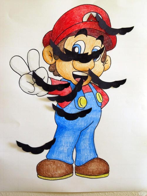 Pin the Mustache on Mario Game for Super Mario Birthday Theme Digital –  Helia Design Co.