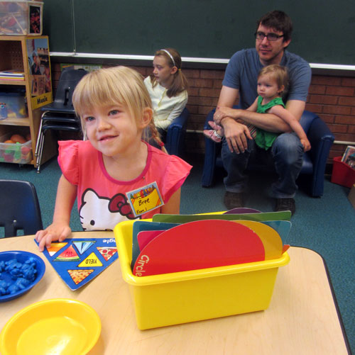 Feeling better now that we are playing with a puzzle at school.