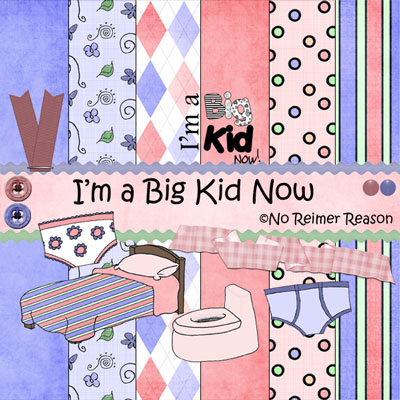 I'm a Big Kid Now - Free Digital Scrapbook Kit