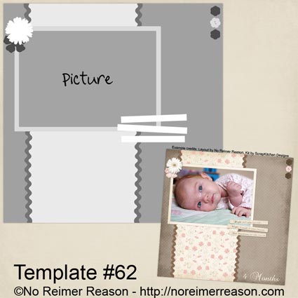 Digital Scrapbook Template - Funky Photo Mats