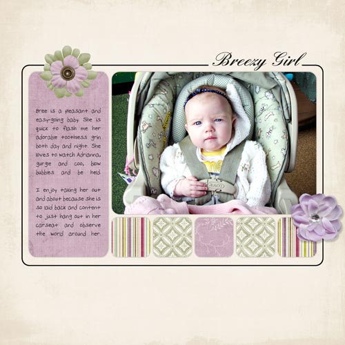 Adorable Baby Girl Scrapbook Layout 