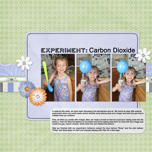 Scrapbook Layout - Homeschooling Science Experiment