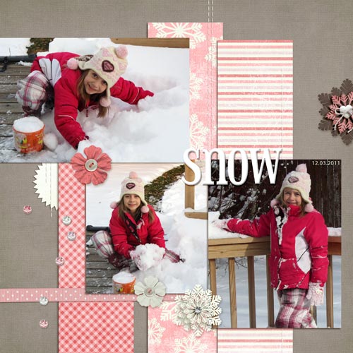 Snow Scrapbook Layout Snow Scrapbook Layout