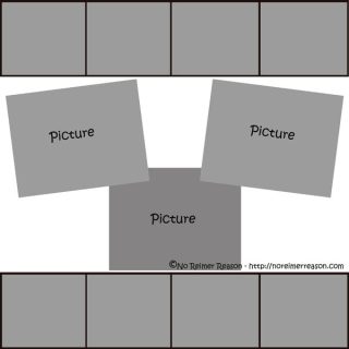 Free Digital Scrapbook Template for 11 photos