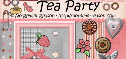 Tea Party themed scrapbook kit