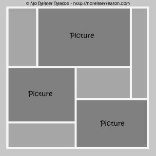 Digital scrapbook template with room for 3 photos