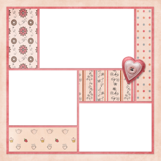 Scrapbook Layout for three photos