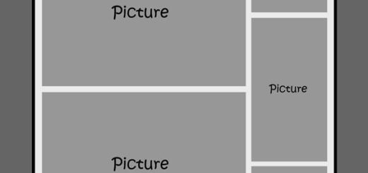 Digital Scrapbook Template with room for 5 photos