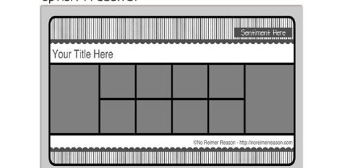 How to change a 12x12 Template to an 8.5 template