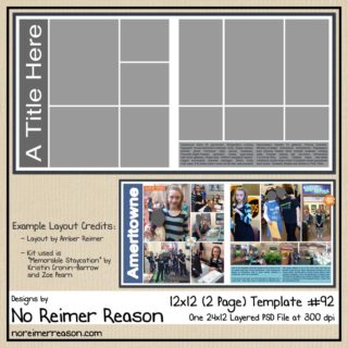 Free Digital Scrapbooking Template