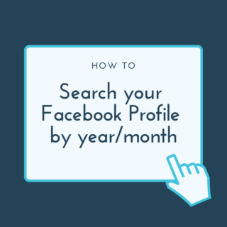How to search your facebook profile by month and year
