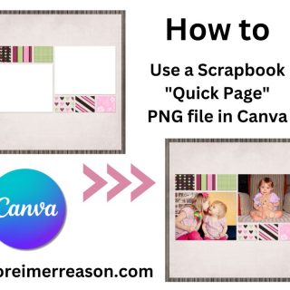 How to use a scrapbook quick page in Canva