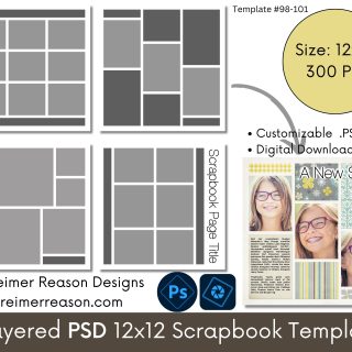 4 Scrapbook Templates