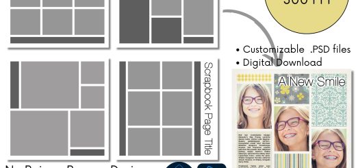4 Scrapbook Templates