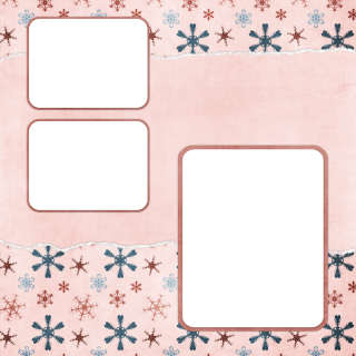 Winter snow Scrapbook Layout Page