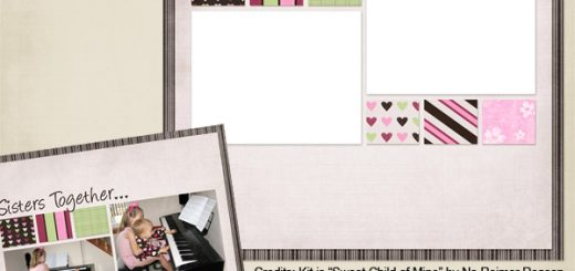 Free scrapbook quick page with room for 2 photos