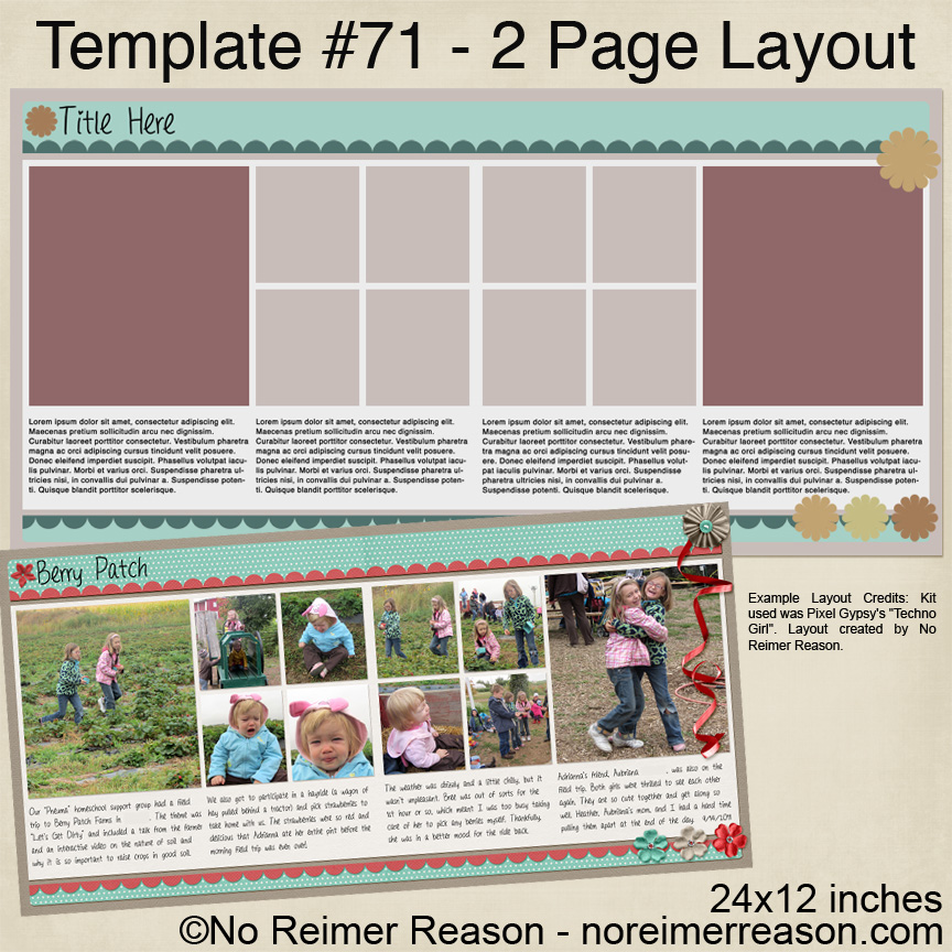Digital Scrapbook Template available for download