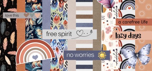 Digital Scrapbook Kit - Carefree Boho theme