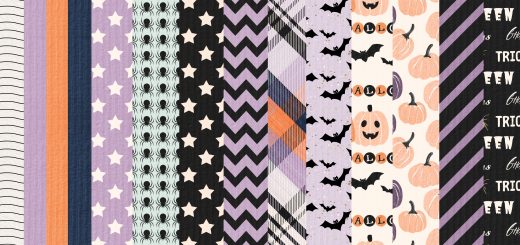 Picture of Halloween-themed digital papers available for download